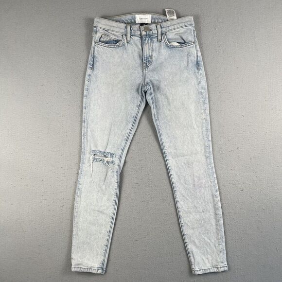 Current Elliott Jeans Size 25 Stiletto Skinny Fit Ankle Light Wash Distressed - Picture 1 of 12